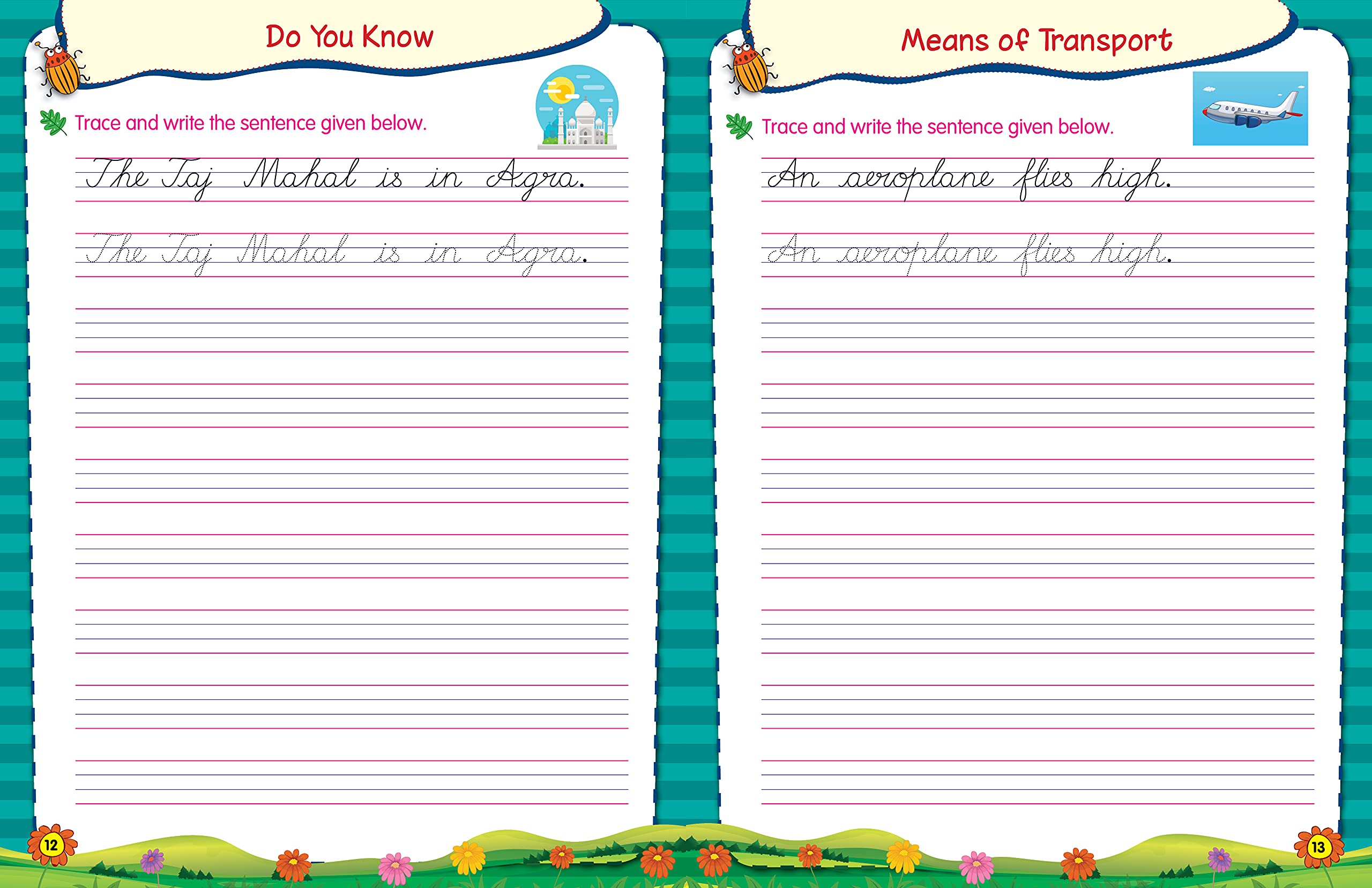 Scholars Hub Cursive Writing Books Combo (Vol. 2,3) (For Ages 6-8)-Sentences | Pack Of 2 Books | Grocsy