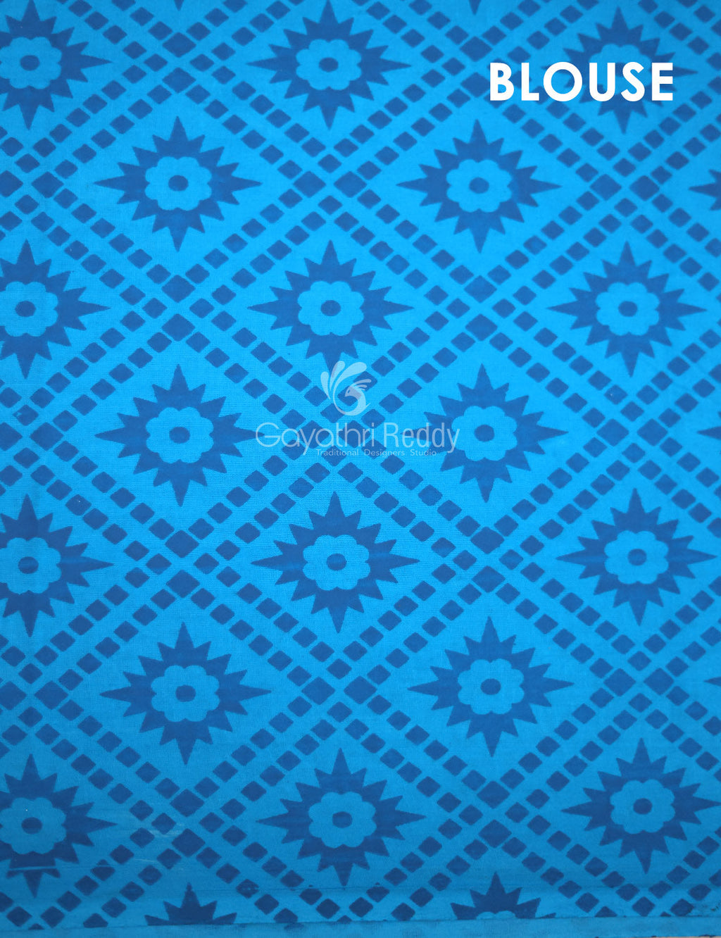 Sky Blue Kalamkaari Print Munga Cotton Saree By Gayathri Reddy Designer Studio | Grocsy