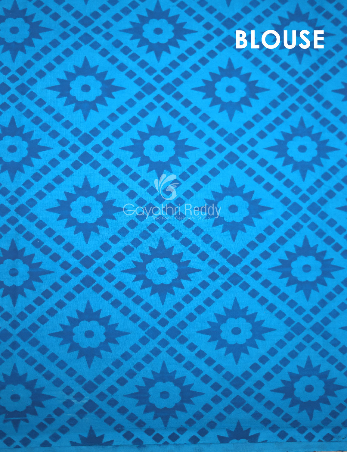 Sky Blue Kalamkaari Print Munga Cotton Saree By Gayathri Reddy Designer Studio | Grocsy