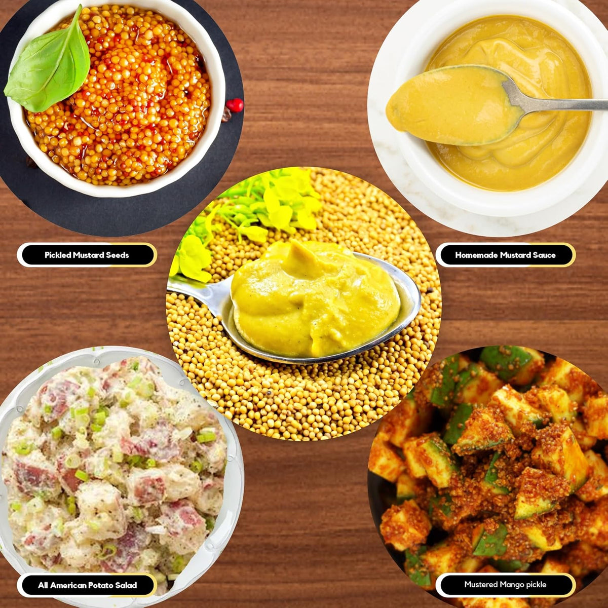 Organic Zing Yellow Mustard Seeds | Whole Yellow Mustard Seed for Pickles & Cooking | 100% Raw Mustard Seeds | Grocsy