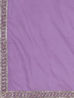 HERE&NOW Purple Floral Printed Pure Cotton A-Line Kurta & Trousers With Dupatta | Grocsy