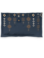 DDecor Blue & Brown Ethnic Motifs Cotton 150 TC Single Bedsheet with 1 Pillow Cover | Grocsy