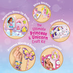 Imagimake Unicorn Craft Kit | 20+ Mess Free Activities | Bracelet Making Kit, Magnetic Board Princess Dress Up, Unicorn Stickers and More | 5,6,7,8 Year Old Girl Birthday Gift | Crafts for Girls 8-12 | Grocsy