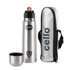 CELLO Flipstyle Insulated Stainless Steel Flask Water Bottle with Jacket For Daily Use 1000 ml | Grocsy