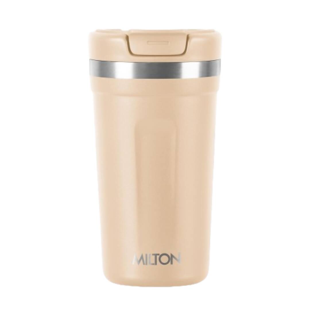 Milton Corral Thermosteel Insulated Coffee Mug Tumbler - 400ml (Cream) | Grocsy