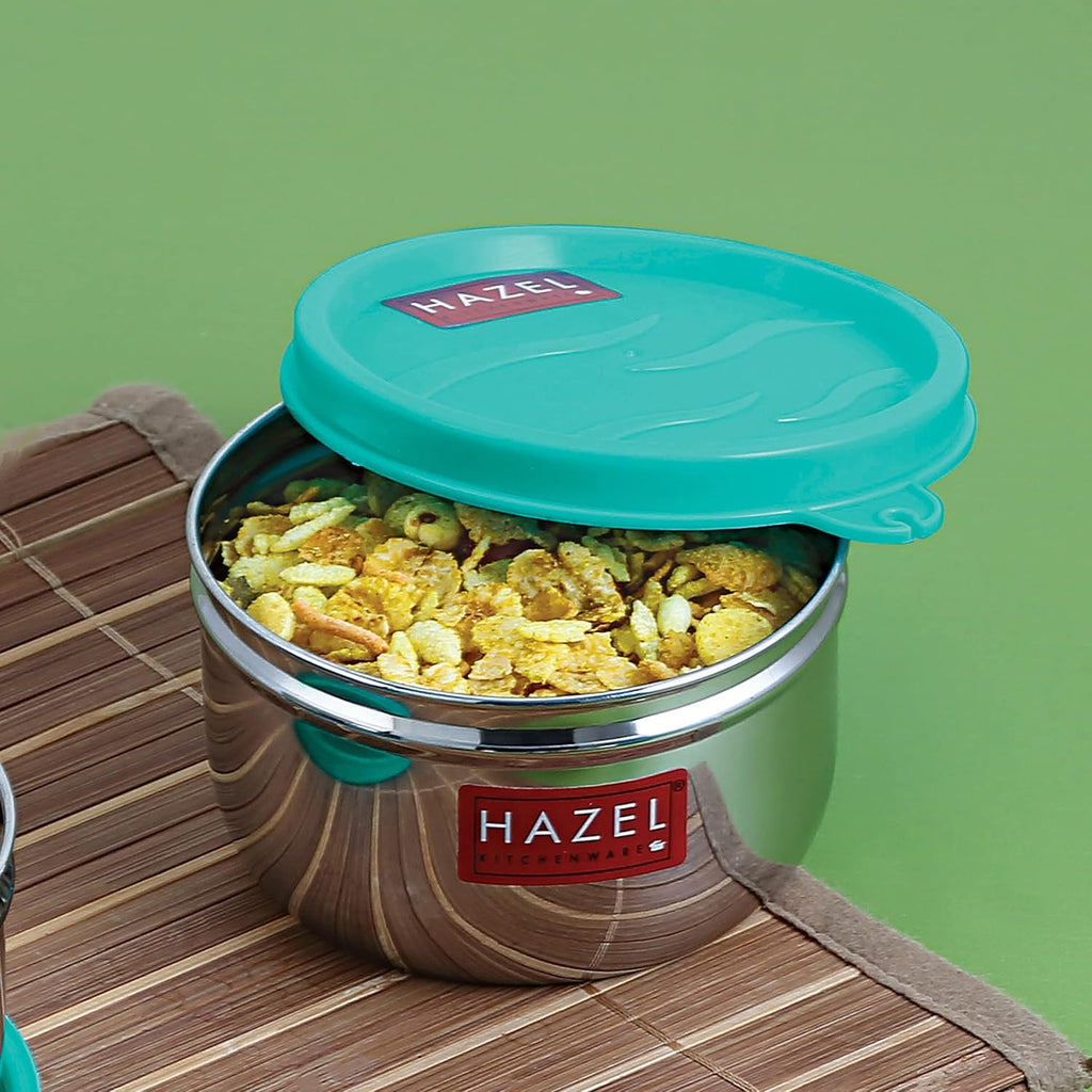 HAZEL 250ML Stainless Steel Container with Airtight Lid | Small Steel Jar | Grocsy