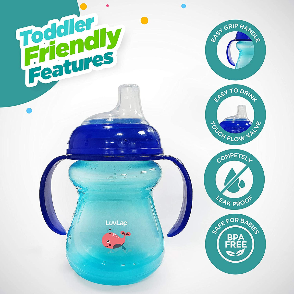LuvLap Moby Little Sipper/ Sippy Cup Combo | Grocsy