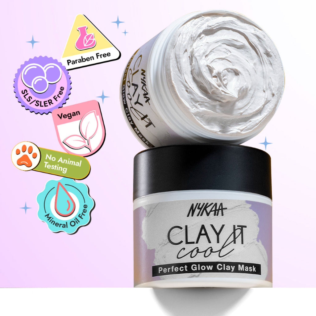 Nykaa Clay It Cool Clay Mask - Perfect Glow | Grocsy