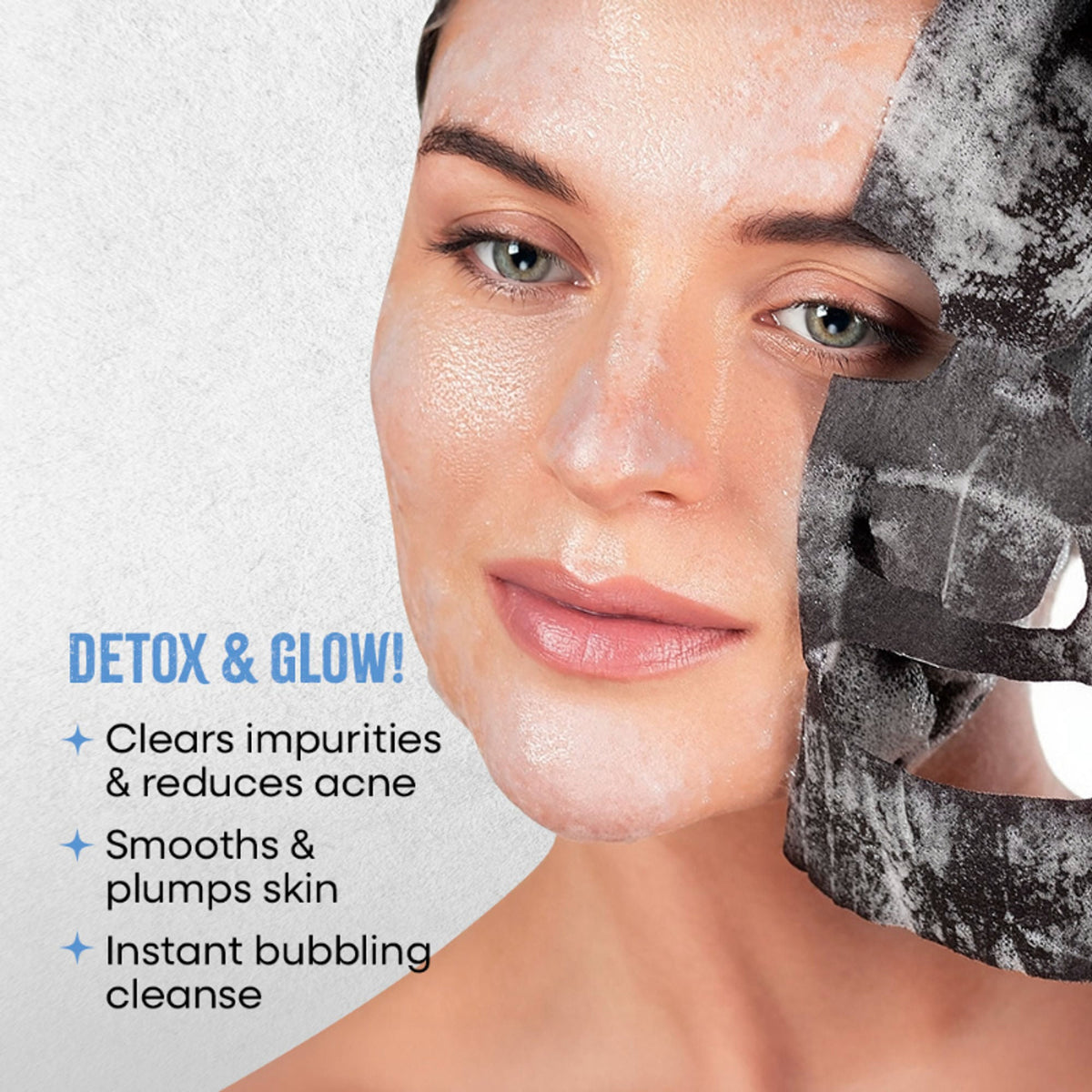 Nykaa Charcoal Bubble Sheet Mask – Detoxifies & Glowing Skin-Formulated In Korea - For All Skin Types | Grocsy