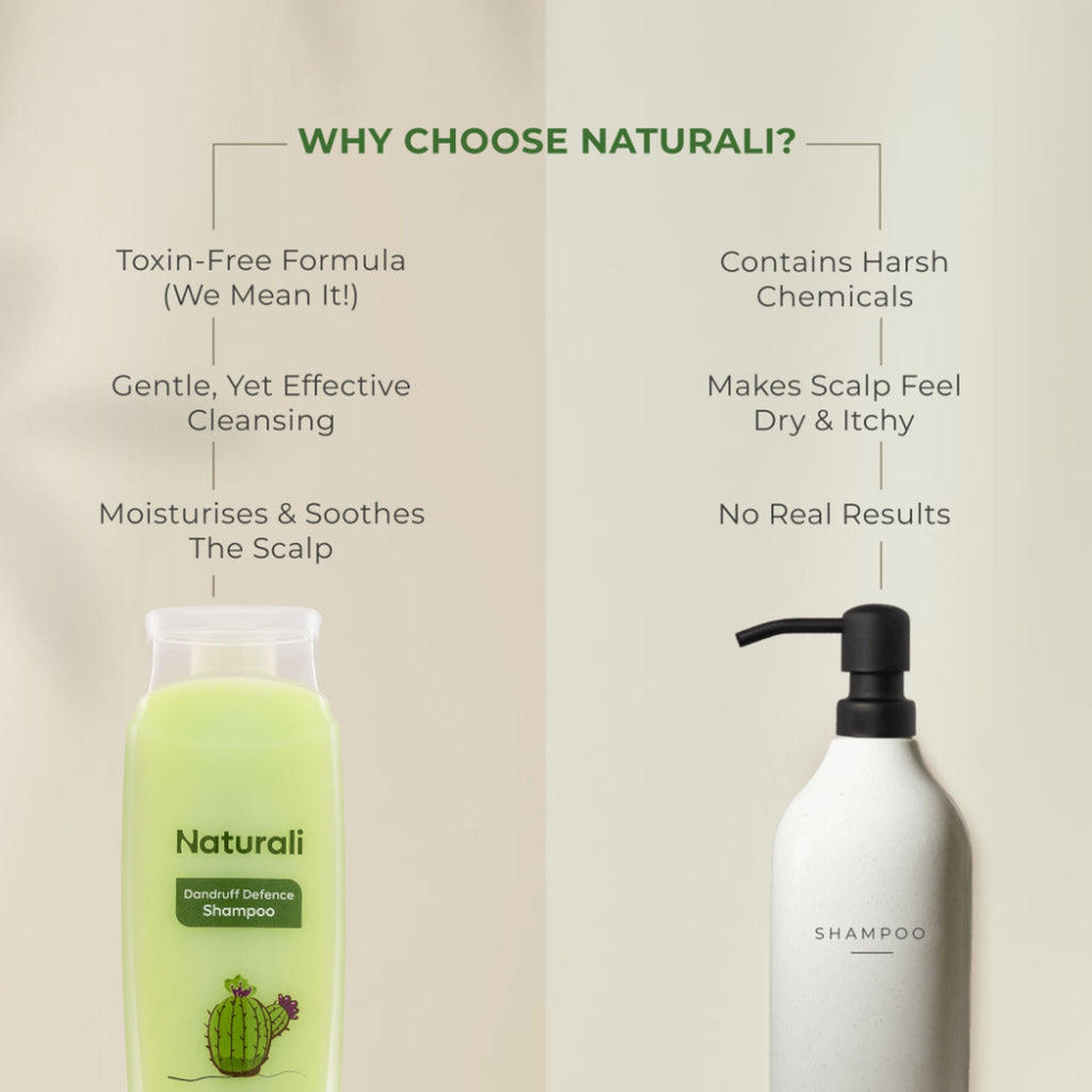 Naturali Dandruff Defence Shampoo with Tea Tree Oil & Cactus Extracts | Grocsy