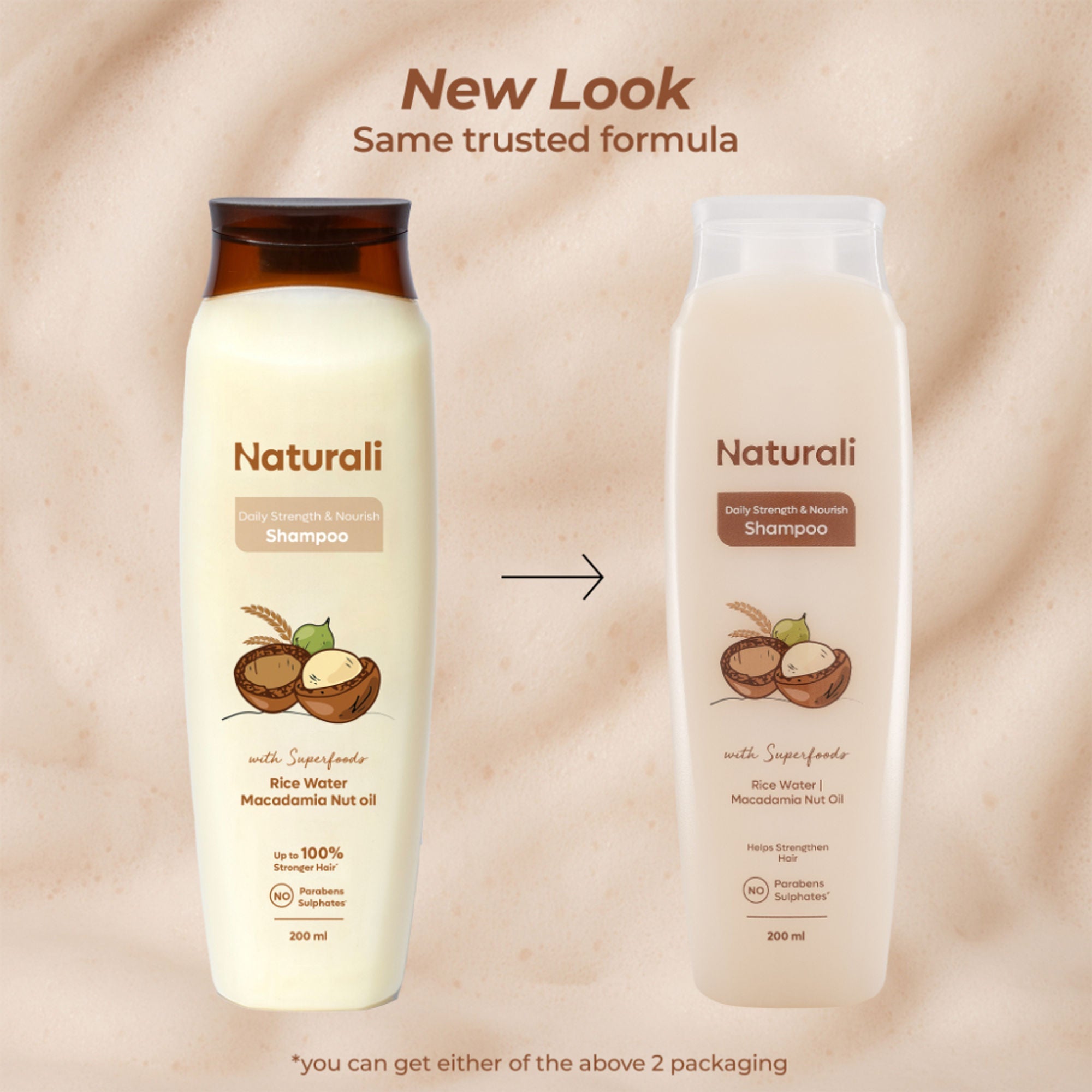 Naturali Daily Strength & Nourish Shampoo with Rice Water & Macadamia Nut Oil | Grocsy