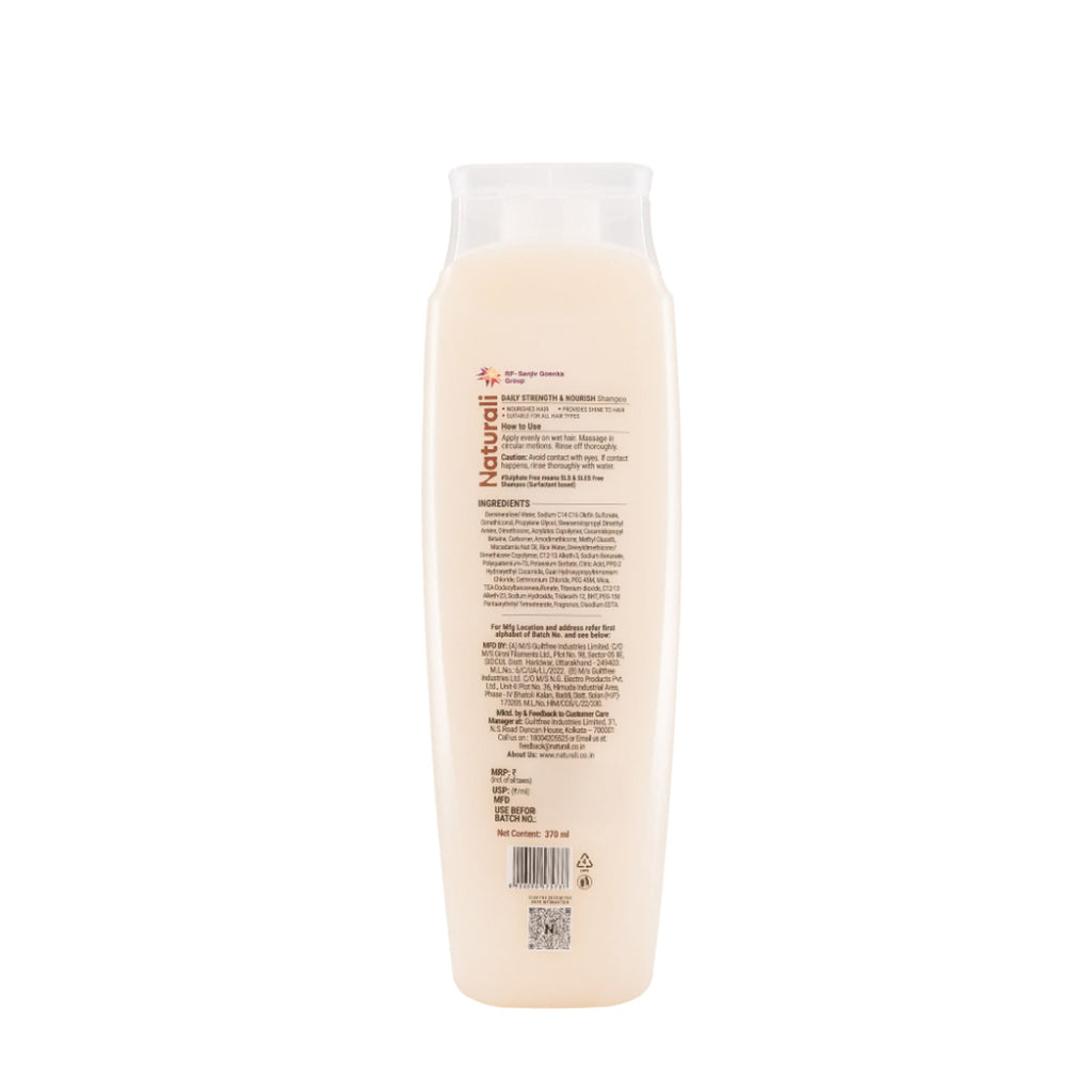 Naturali Daily Strength & Nourish Shampoo with Rice Water & Macadamia Nut Oil | Grocsy