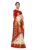 Mimosa Women's Kanchipuram Silk Saree With Blouse Piece | Grocsy