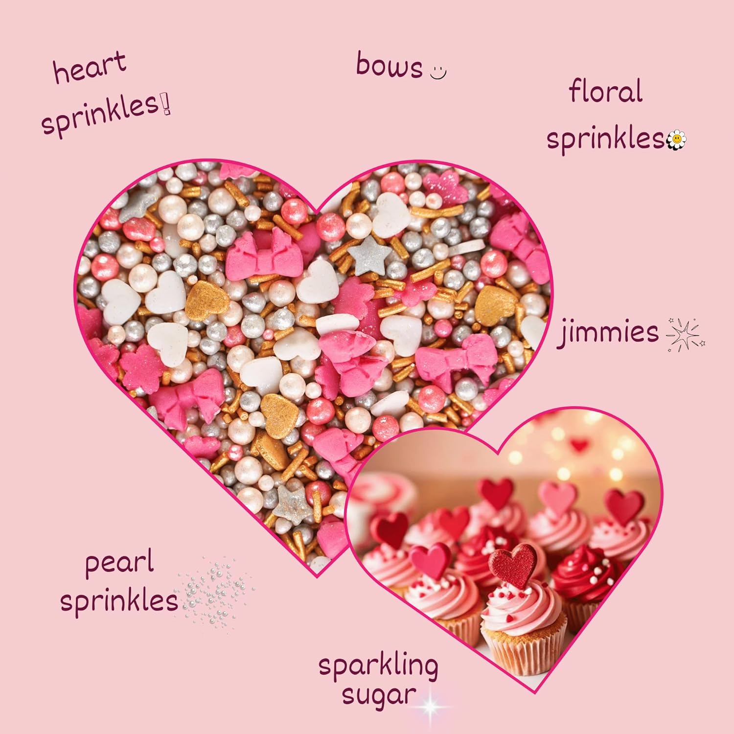 Confect Valentine's Day Sprinkles for Decoration 03 | Grocsy