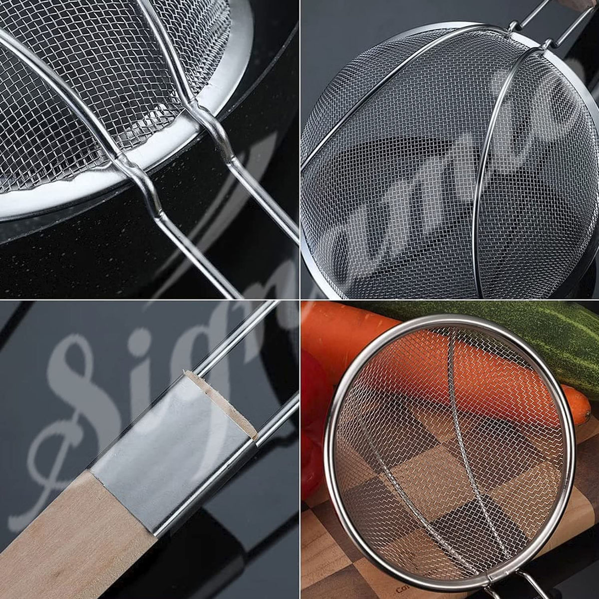 Signamio Diameter 16 cm Stainless Steel Deep Fry Net Spoon Oil Strainer | Grocsy