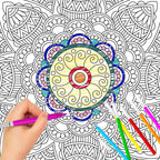 Art Therapy Mandala Adult Colouring Book 1: Mandala Colouring Book, Adult Coloring Book Kit With 12 Sketch Pens, Fun For Adults, Relaxing Coloring Workbook | Grocsy