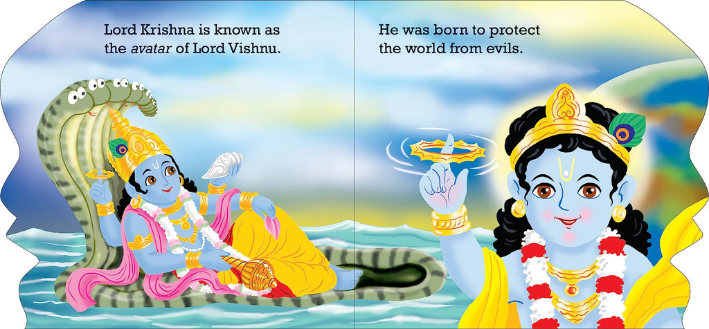 Blessings Forever- Lord Krishna (Die-Cut Board Book) | Grocsy