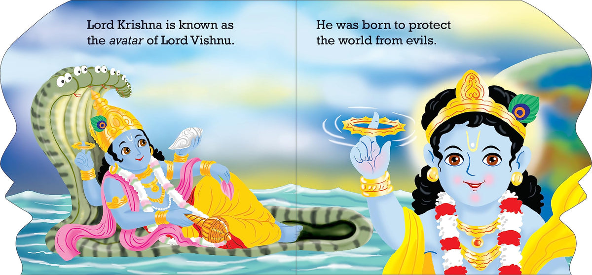 Blessings Forever- Lord Krishna (Die-Cut Board Book) | Grocsy