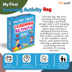 My First Learning Activity Bag : Educational Activity Books, Activity Bag For Early Learners, Kid'S Activity Bag Set-Ages 3-12, Mazes, Small Letters, Capital Letter And More | Activity Books | Grocsy