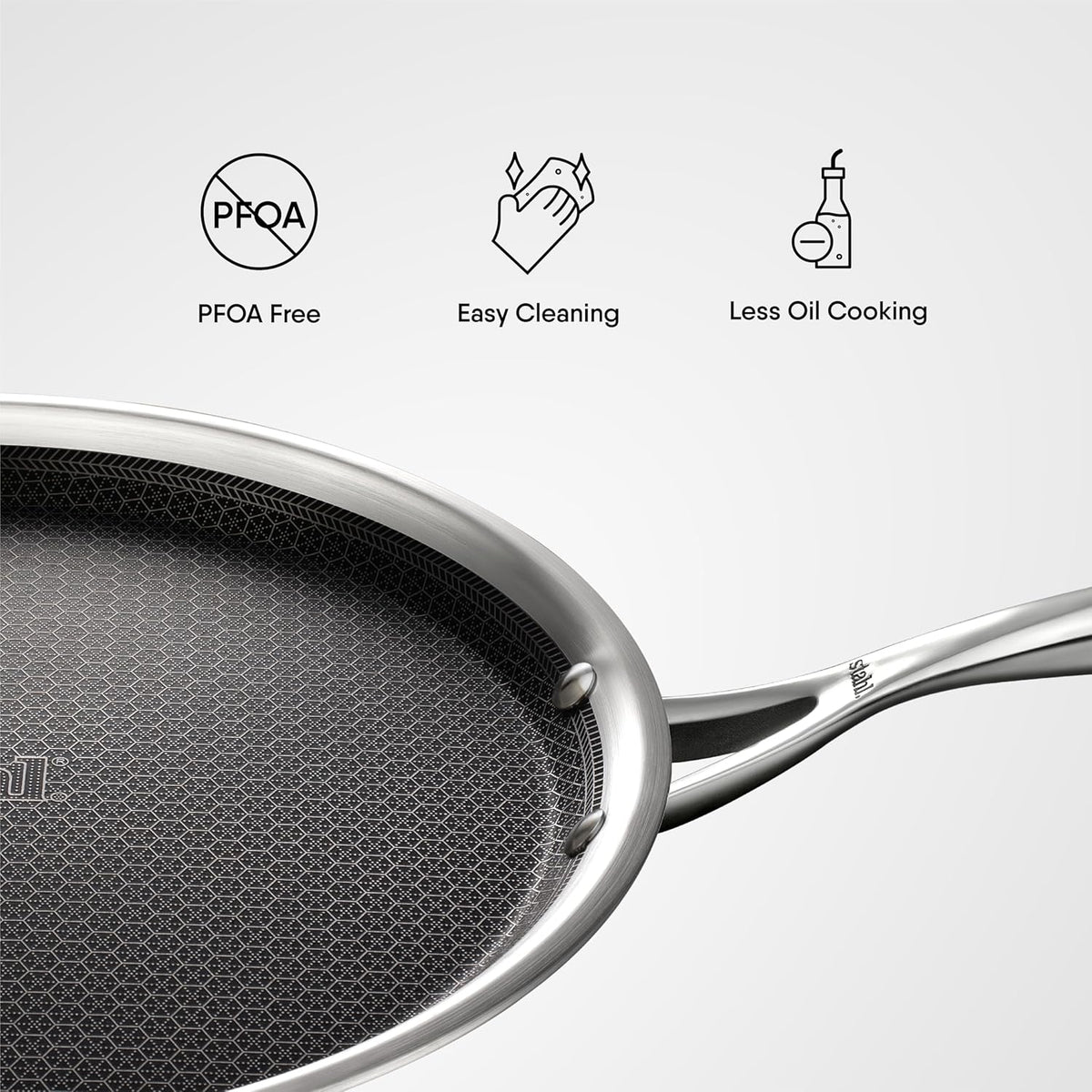 Stahl Artisan Hybrid Triply 32 cm Dosa Tawa | Grocsy