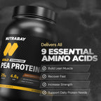 NUTRABAY Gold Hydrolyzed Pea Protein Powder - Rich Chocolate Crème | Grocsy