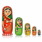 Indian doll - Kids Handmade Hand Painted Cute Wooden Indian Women Nesting Dolls | Grocsy