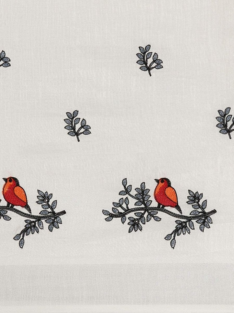 Anni Designer Women's Woven Linen Saree | Grocsy
