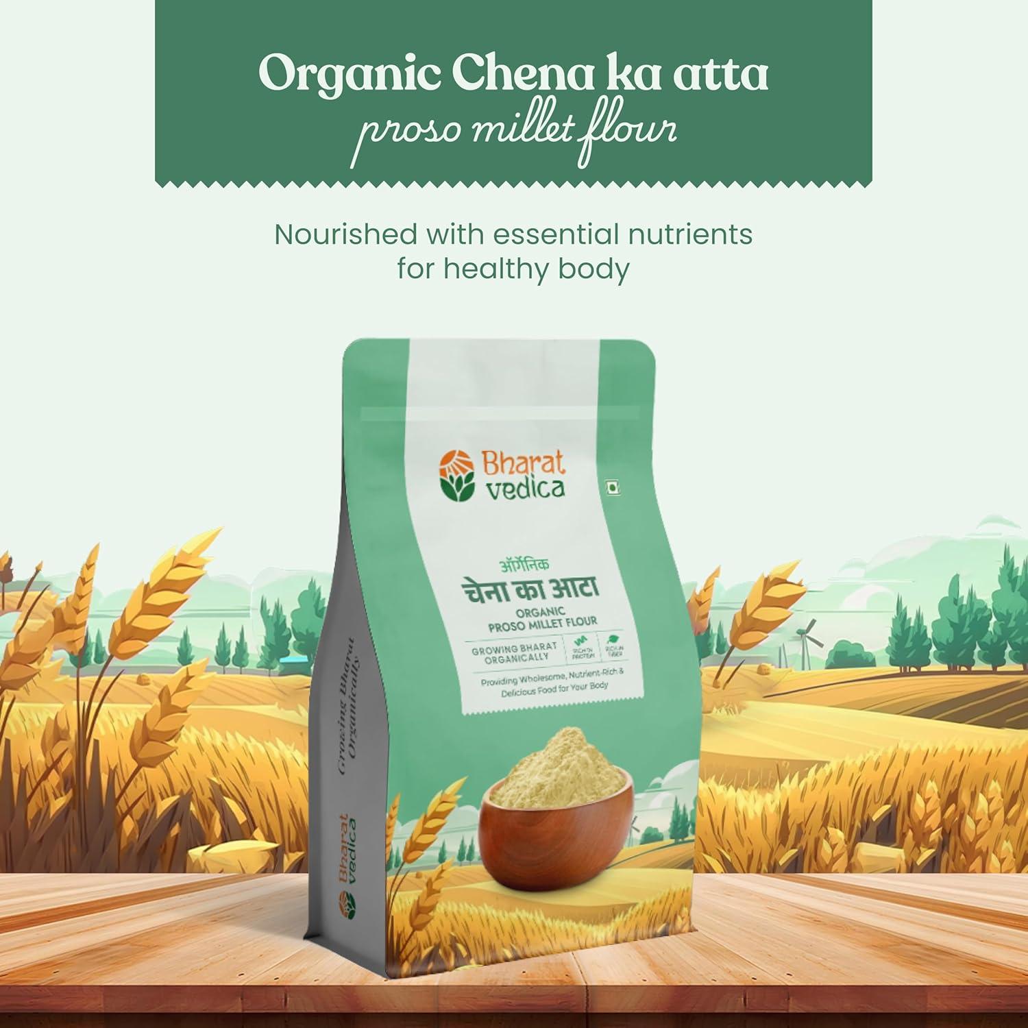 Bharat Vedica Organic Proso Millet Flour - Organic Chena ka Atta | Grocsy