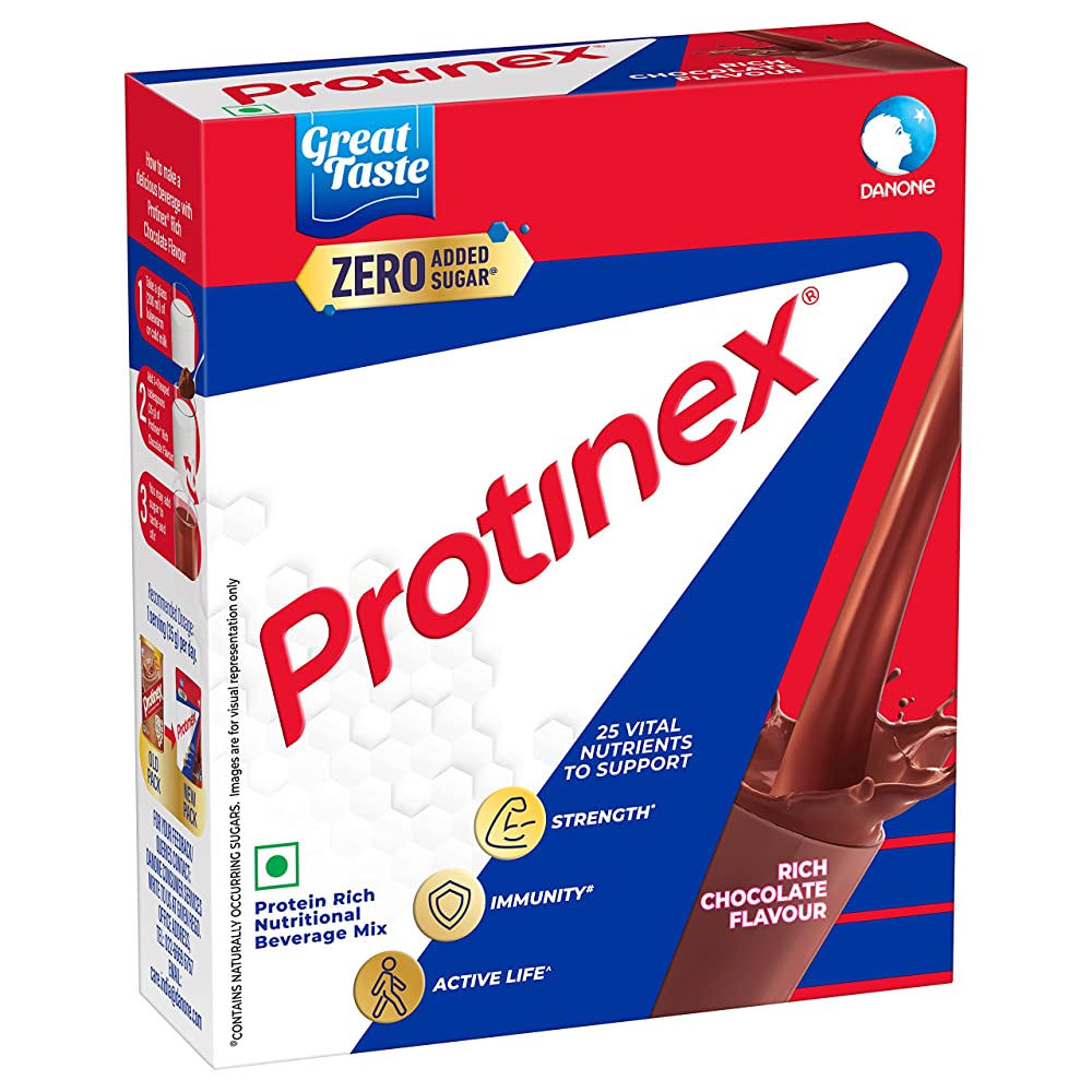 Protinex Powder - Health Supplement And Nutritional Protein Mix For Adults | Rich Chocolate Flavor Protinex Jar | Support Strength, Immunity & Active Life | Grocsy