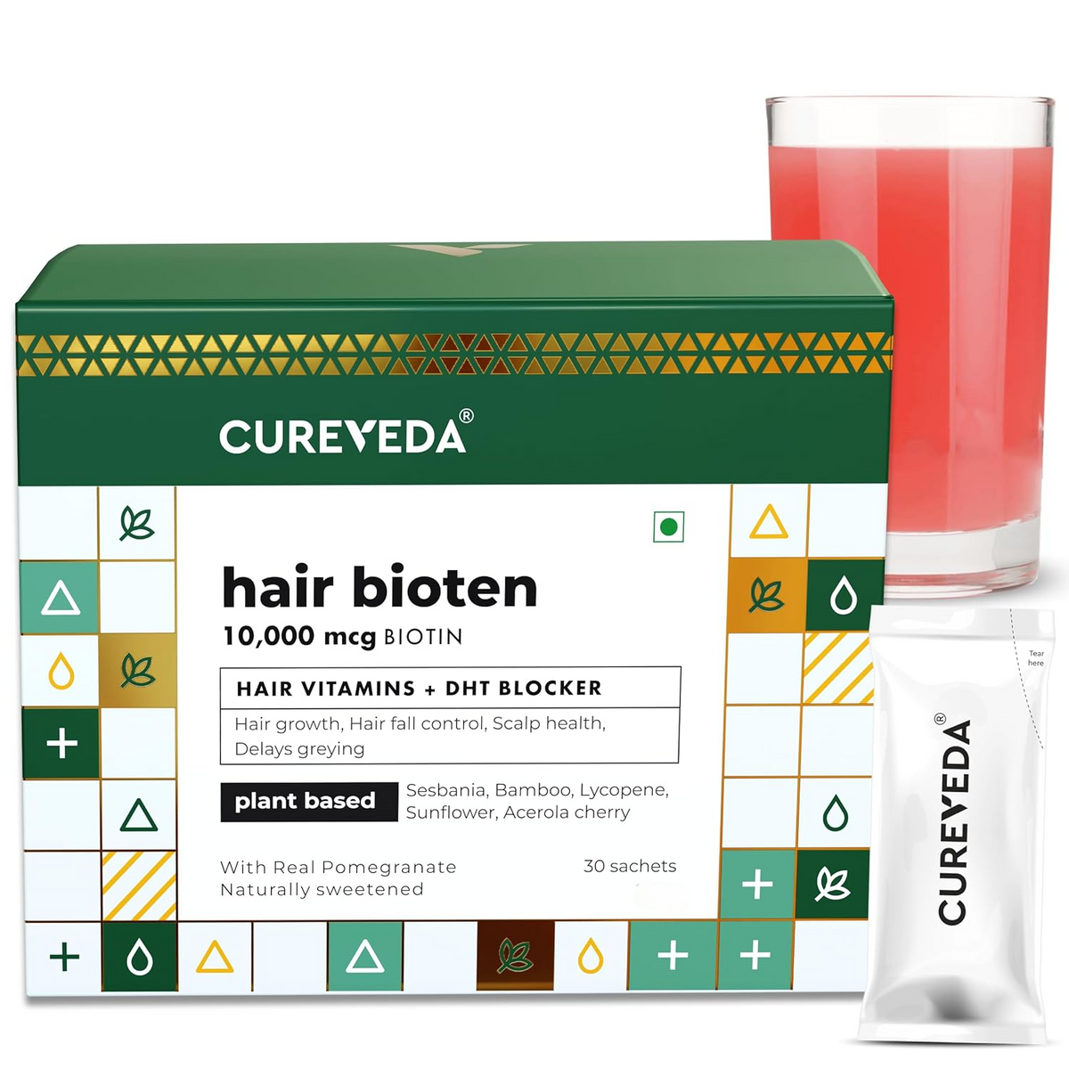 Cureveda Hair Bioten Advanced Hair Nutrition | Grocsy
