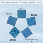 Confect Sprinkles for Cakes & Cupcakes Decoration | USP-9(Bright Blue) | Grocsy