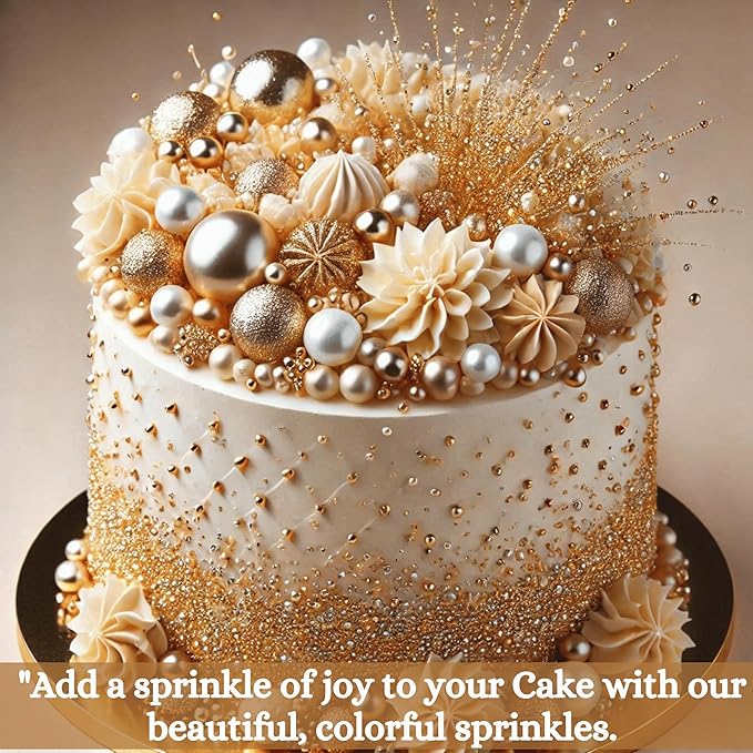 Confect Champagne Gold | Sprinkles Bottle for Decoration Bottle | Grocsy