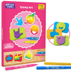 Imagimake Craft Kit - Arts and Crafts for Kids Ages 5+ - Air Dry Clay, Paper Quilling, Stamp Art - 3-in-1 Arts and Crafts Kit - Gifts for 5, 6, 7, 8 Year Olds | Grocsy