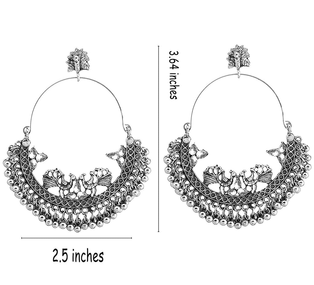 Silver-Plated Alloy Silver Hoop Earrings - The Pari | Grocsy