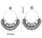 Silver-Plated Alloy Silver Hoop Earrings - The Pari | Grocsy