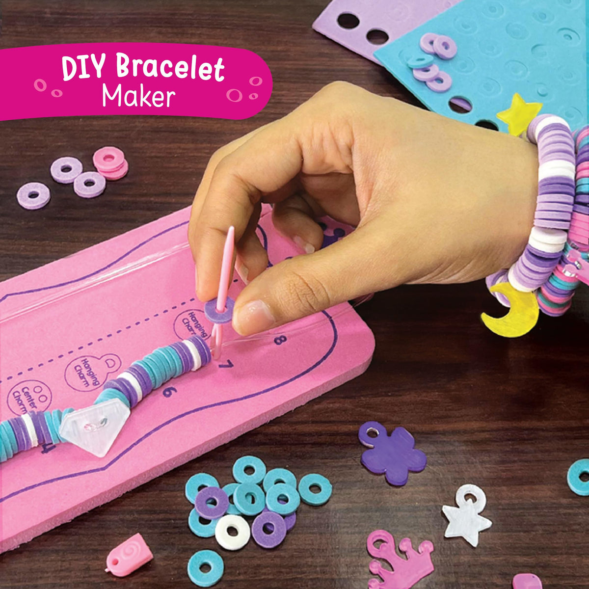 Imagimake Princess Craft Kit | 10 Mess-Free DIY Activities | Bracelet Making Kit, Unicorn Pouch, Butterfly Wands & Photo Frame | Girls Toys Age 6-8 | 5,6,7,8,9,10,11,12 Year Old Girl Birthday Gifts | Grocsy
