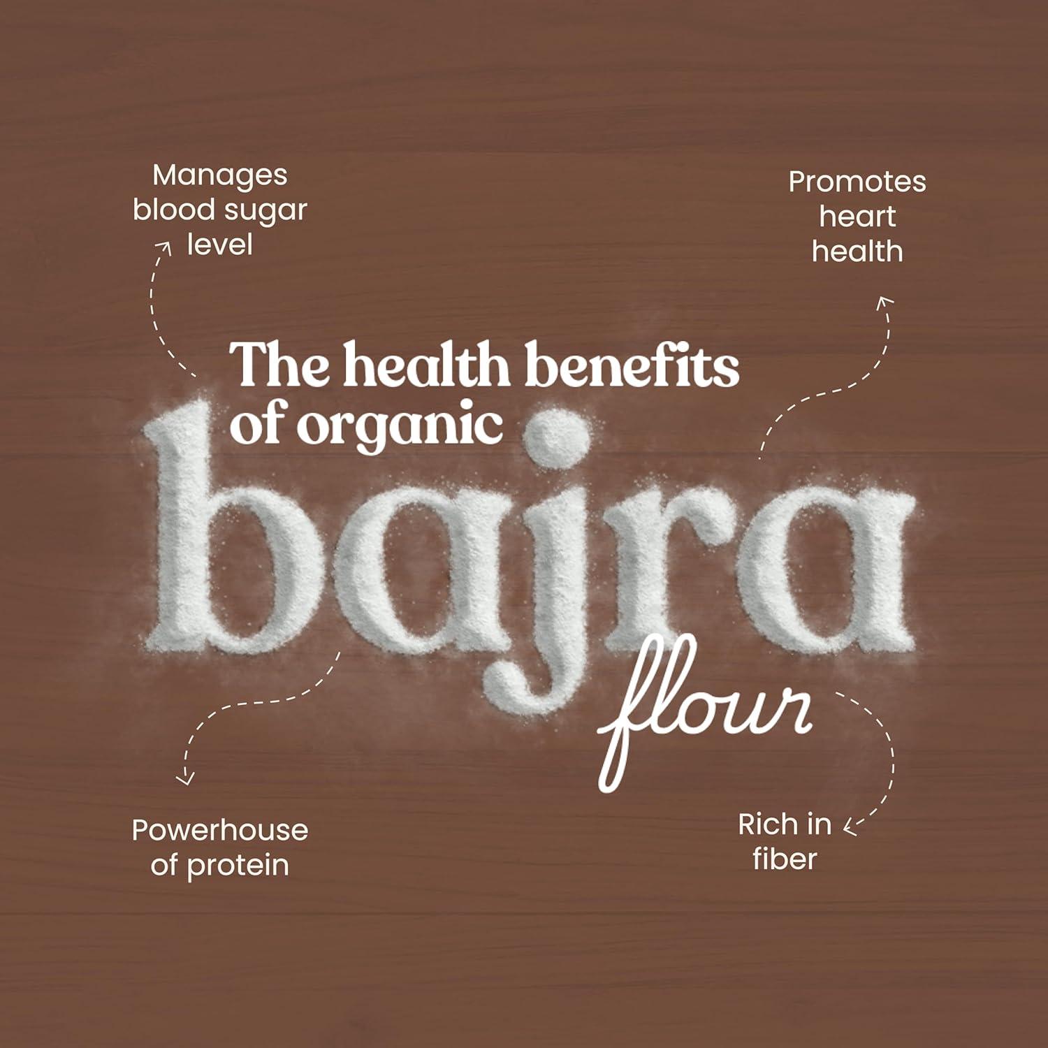 Bharat Vedica Organic Pearl Millet Flour - Organic Bajra ka Atta | Grocsy