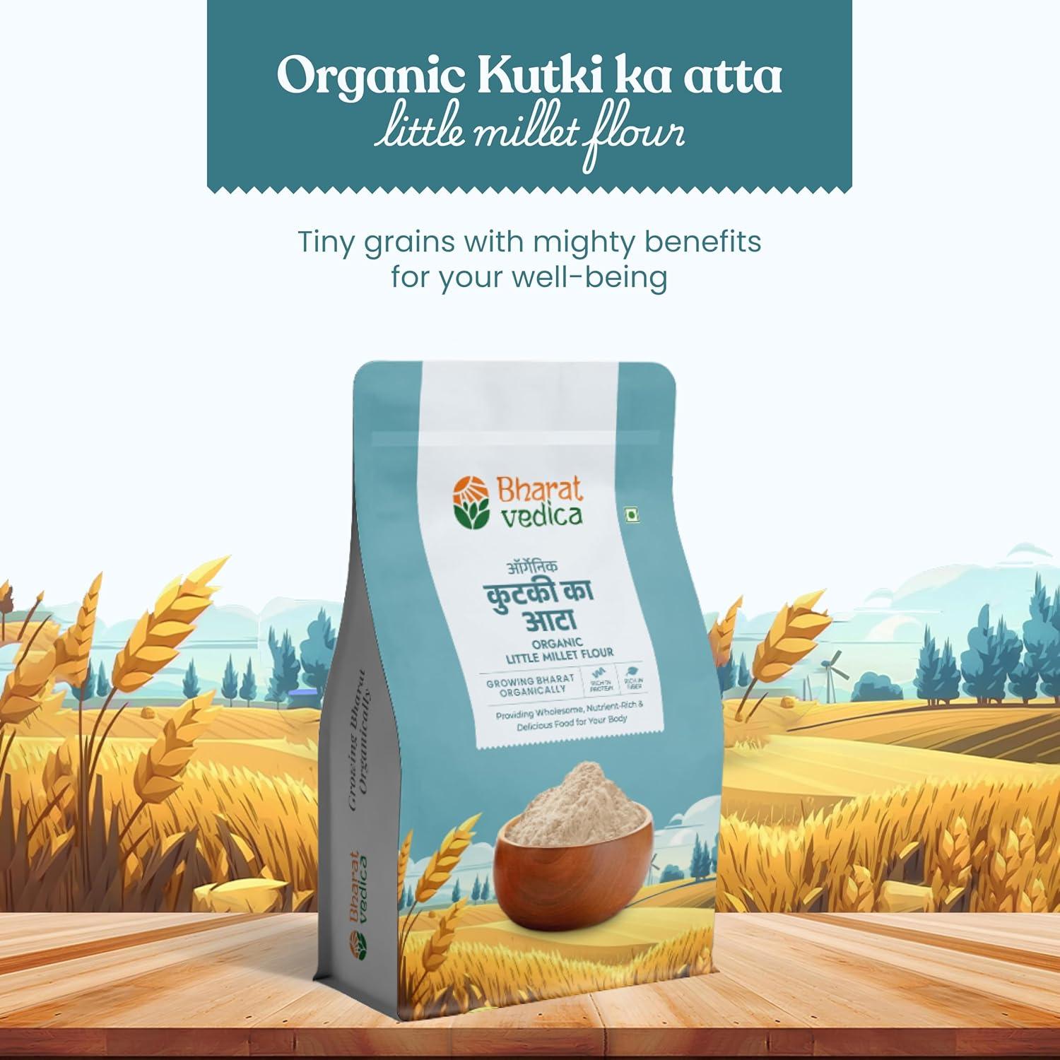 Bharat Vedica Organic Little Millet Flour - Organic kutki ka Atta | Grocsy