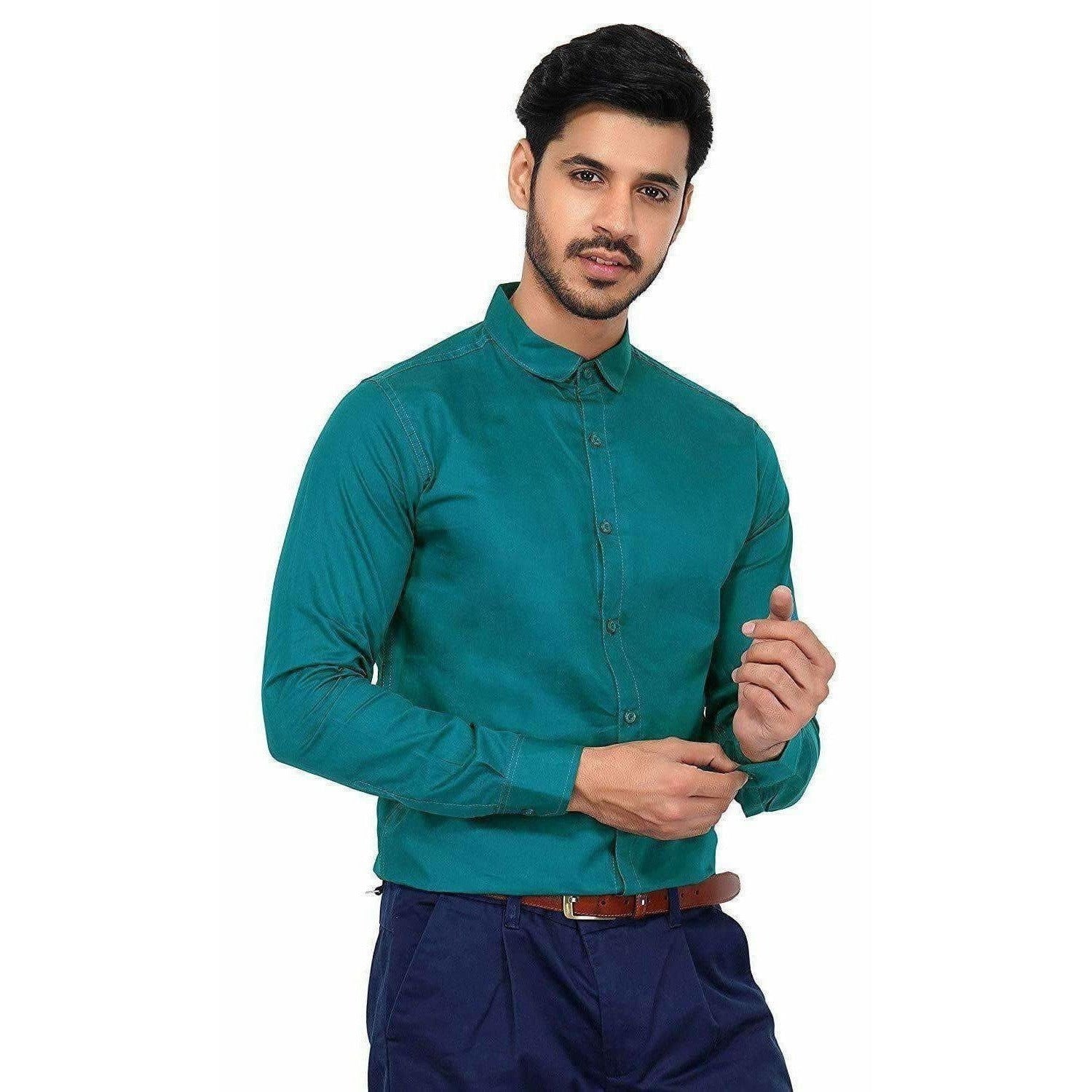 Men's Cotton Solid Full Sleeve Shirts | Grocsy