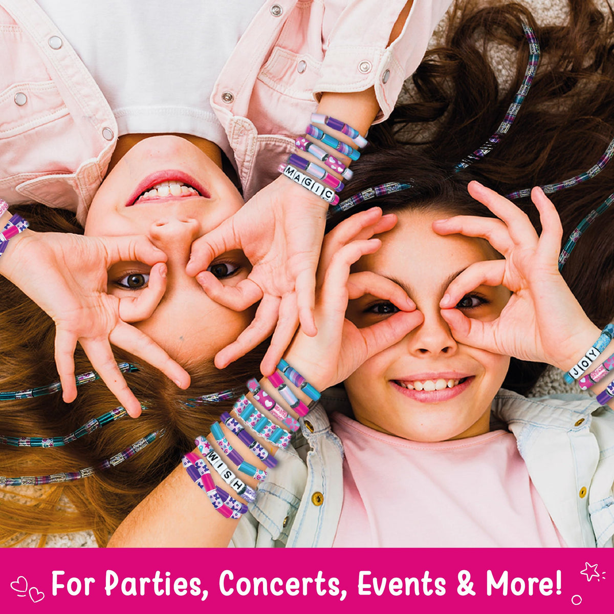 Imagimake Spin n Pop : DIY Bracelets Braids & More | Patented Electric Bracelet Maker | DIY Craft Kits for Girls Ages 8-13 | Create 25+ Accessories for Girls 10-12 | Teenage Girl Gift Ideas | Grocsy