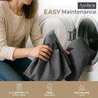 Ambra Linens Ultra Soft Pillow Protectors 400TC Set of 2 Breathable Pillow Covers-Grey | Grocsy