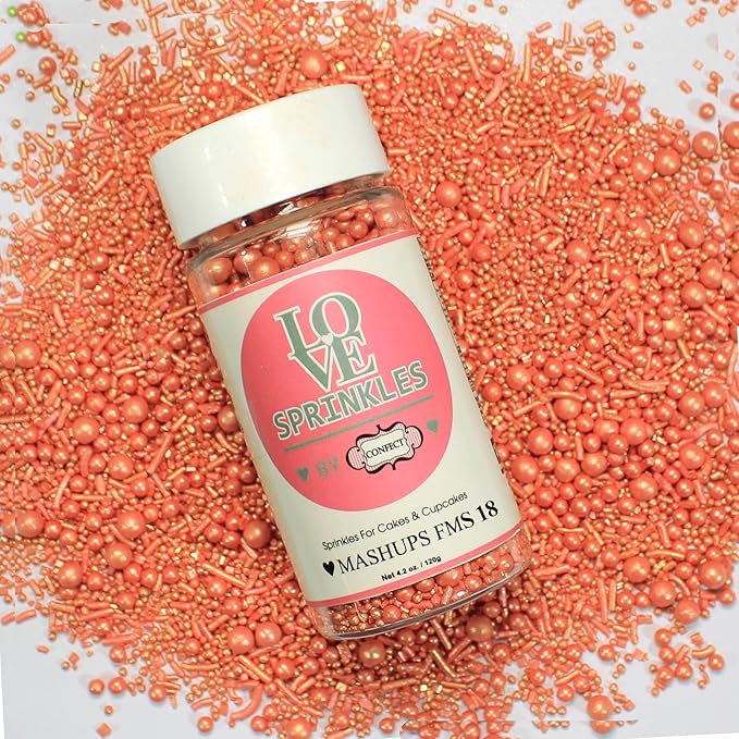 Confect Rose Gold | Sprinkles Bottle for Decoration Bottle | Grocsy