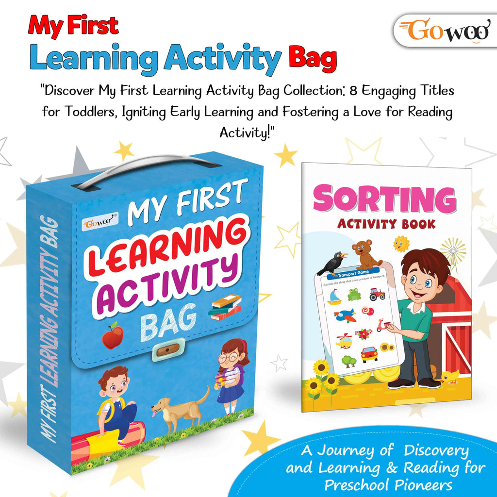 My First Learning Activity Bag : Educational Activity Books, Activity Bag For Early Learners, Kid'S Activity Bag Set-Ages 3-12, Mazes, Small Letters, Capital Letter And More | Activity Books | Grocsy