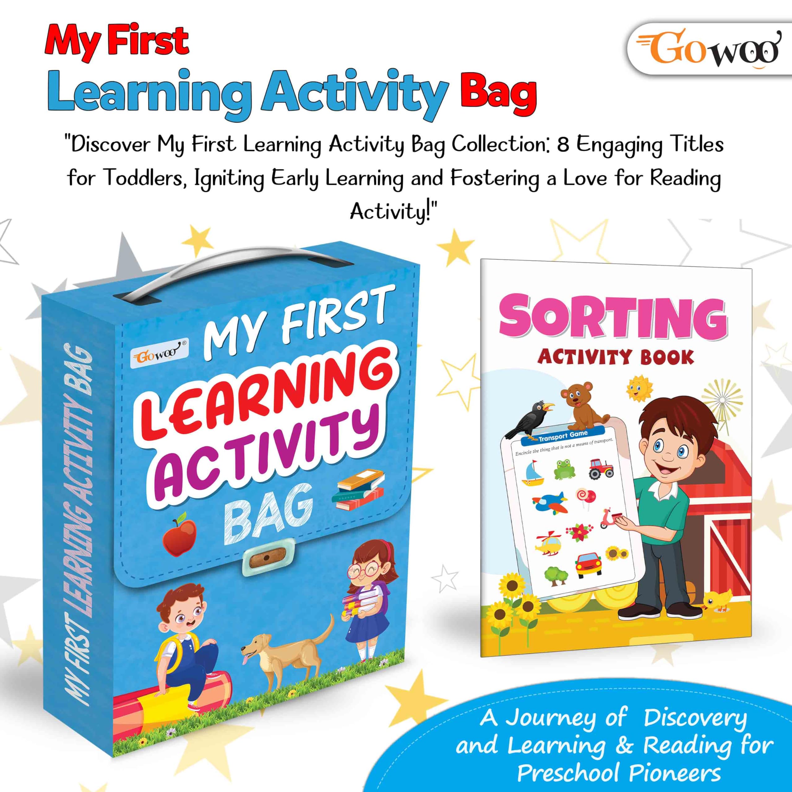 My First Learning Activity Bag : Educational Activity Books, Activity Bag For Early Learners, Kid'S Activity Bag Set-Ages 3-12, Mazes, Small Letters, Capital Letter And More | Activity Books | Grocsy