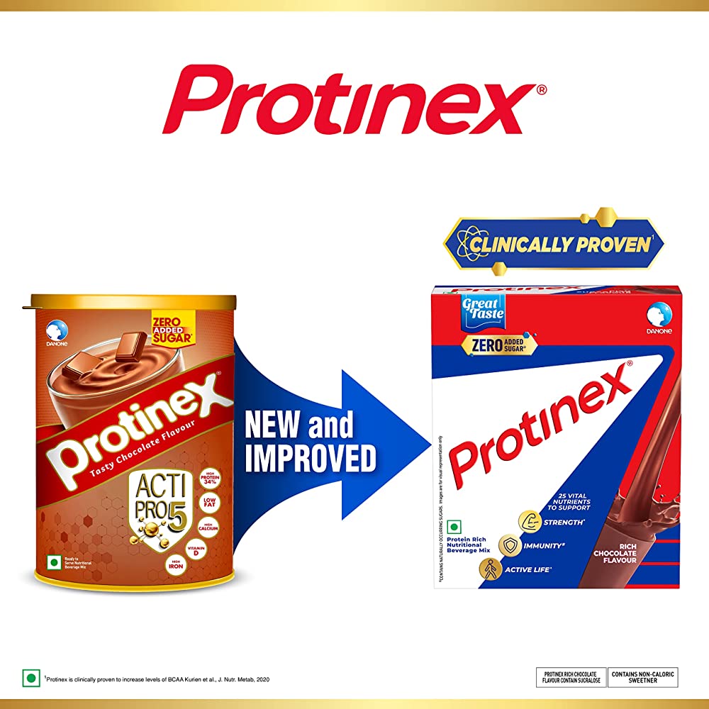 Protinex Powder - Health Supplement And Nutritional Protein Mix For Adults | Rich Chocolate Flavor Protinex Jar | Support Strength, Immunity & Active Life | Grocsy