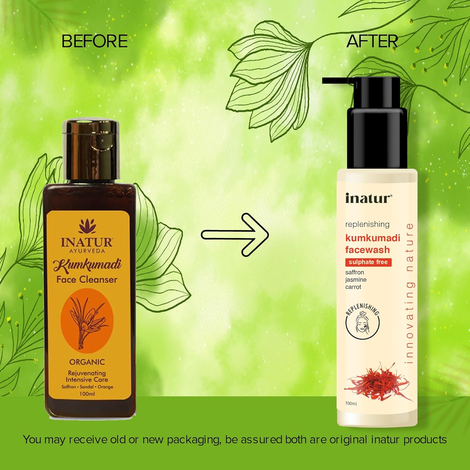 Inatur Kumkumadi Face Cleanser | Grocsy