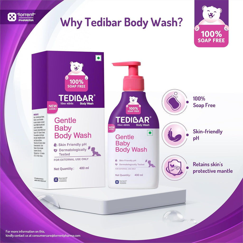 Tedibar Gentle Baby Body Wash For Prevents Dryness & Rashes | Grocsy