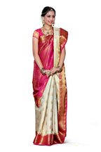 Mimosa Women's Kanchipuram Art Silk Saree With Unstitched Blouse Piece | Grocsy