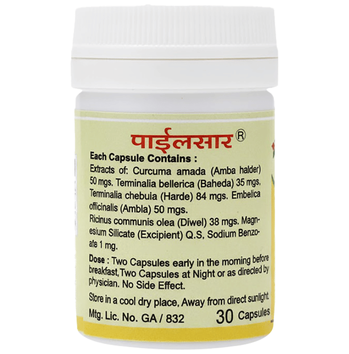 Indian Remedies Pilesar Capsules | Grocsy