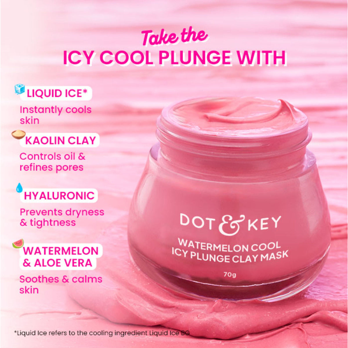 Dot & Key Watermelon Cool Icy Plunge Clay Mask | Grocsy